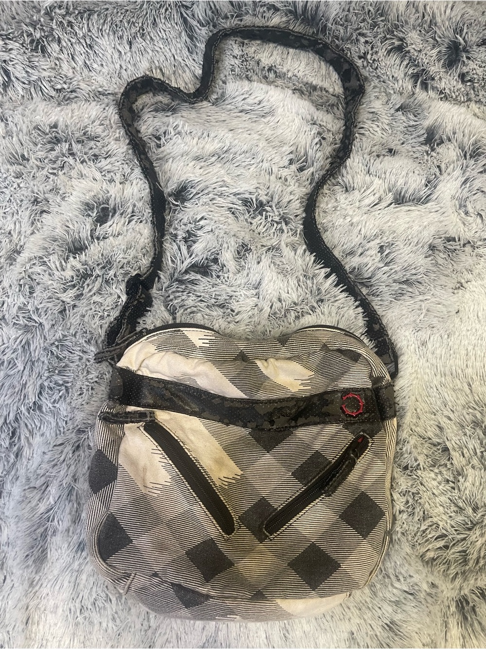 Neutral Plaid Crossbody Bag - Casual Everyday Shoulder Bag